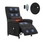 Heated Vibration Massage Recliner Chair - Black