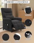 Heated Vibration Massage Recliner Chair - Black