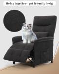 Heated Vibration Massage Recliner Chair - Black