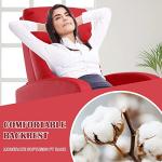 Red PU Leather Massage Recliner Chair with Footrest