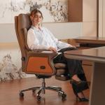 Kinnls Winston Heated Leather Massage Office Chair