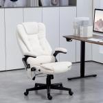 HOMCOM Cream Executive Massage Chair with Heat