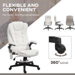 HOMCOM Cream Executive Massage Chair with Heat