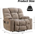 CANMOV Oversized Lift Recliner Chair with Massage & Heat