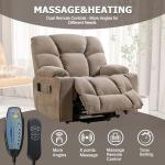 CANMOV Oversized Lift Recliner Chair with Massage & Heat