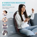 Heated Back Massage Chair Pad with Vibration