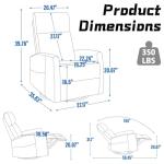 Heat and Swivel Massage Chair Recliner for Small Spaces