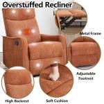 Heat and Swivel Massage Chair Recliner for Small Spaces