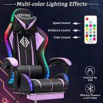Ergonomic RGB Massage Gaming Chair with Footrest