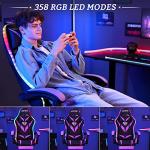 Ergonomic RGB Massage Gaming Chair with Footrest