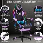 Ergonomic RGB Massage Gaming Chair with Footrest
