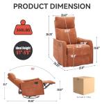 PELUMY 360 Swivel Rocking Massage Recliner Chair