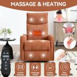 PELUMY 360 Swivel Rocking Massage Recliner Chair