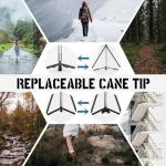 Lightweight Folding Cane Chair with Massage Cushion