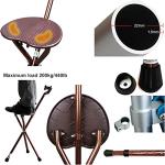 Lightweight Folding Crutch Seat with Massage Feature