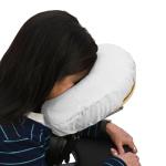 Body Linen Tranquility Microfiber Massage Face Rest Covers for Massage Tables and Chairs - Durable, Lightweight and Extra Soft Microfiber Face Cradle Covers - 5 Pack White