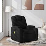 MOBCANT Massage Recliner Chair Black Fabric Smart Matte Finish Top-Notch Comfort for Kick Back Relaxation in Home Living Room