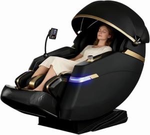 UTHWELL Smart 3D Full Body Massage Chair with SL Track, Zero Gravity Massage Sofa/Recliner - Body Scanning, Targeted Massage, Foot Rollers, Calf Stretching, Airbags, Suitable for Home and Office Use