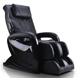 ERGOTEC Massage Chair with 2D S-Track | Mercury Automatic Compact Recliner with Foot Rollers, Heat Therapy and a Convenient Storage Pocket, Black