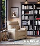 GarveeHome Electric Power Recliner Chair - PU Leather Swivel Rocker with Massage & Heat, 270° Rotation, Side Pocket & Remote Control - Compact 21 in Wide Motorized Glider for Living Room, Nursery