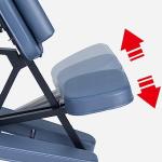 Master Massage Professional Lightweight Portable Massage Chair-Folding Foldable Aluminum Adjustable Tattoo Chair with Wheeled Carrying Case, Aluminum (Blue)