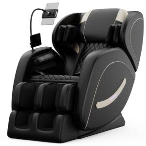 VUYSUYVY Massage Chair Full Body, Zero Gravity Massage Shiatsu Recliner with Air Bags, Heat, Foot Massage, Auto Modes, Bluetooth, Touch Screen Controller, Compact Home Massage Chair