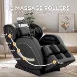 VUYSUYVY Massage Chair Full Body, Zero Gravity Massage Shiatsu Recliner with Air Bags, Heat, Foot Massage, Auto Modes, Bluetooth, Touch Screen Controller, Compact Home Massage Chair