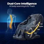 BOSSCARE 4D Massage Chairs Full Body,Zero Gravity SL-Track Shiatsu Massage Chair Recliner,Core Heating,20 Massage Techniques,Deep Yoga Stretch,Foot Rollers, Ai Voice,Touch Screen,Wireless Charging