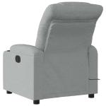 MOBCANT Electric Massage Recliner Chair Light Grey Polyester Metal Plywood Modern Smart Design for Relaxation Home Use