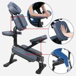 Master Massage Gymlane Portable Massage Chair – Lightweight Adjustable Tattoo Chair with 2" Cushion Foam, Ergonomic Design, Supports 600lbs, Ideal for Spa, Therapy & Beauty Use