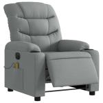 AMBERARD Electric Massage Recliner Chair Light Grey Polyester, Metal, Plywood,Electric Massage Recliner Chair with Smart Design for Relaxation Modern Style Living Room