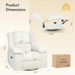 Softa Massage Rocker Recliner with Heat, Beige