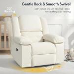 Softa Massage Rocker Recliner with Heat, Beige