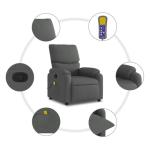 Dark Gray Adjustable Massage Recliner Chair