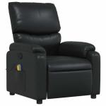 MOBCANT Massage Recliner Chair Black Faux Leather with Smart Design and Practical Features for Living Room or Bedroom