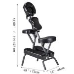 MASTER HEALTH PRODUCT Bedford Massage Chair Portable Lightweight, Height Adjustable, Folding Salon Chair - Ideal for Tattoos & Spa Professionals with Pack of 6 Flannel Face Covers