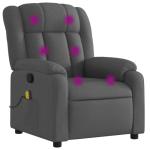 PUGYNBK Modern Dark Grey Massage Recliner Chair with Adjustable Backrest and Built-in Massage Feature, Durable Polyester Fabric, Multi-Position Lounger for Living Room, Compact