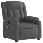 PUGYNBK Modern Dark Grey Massage Recliner Chair with Adjustable Backrest and Built-in Massage Feature, Durable Polyester Fabric, Multi-Position Lounger for Living Room, Compact