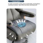 LIUAILING52 Office Chair Smart Electric Leather Office Chair Reclining Massage Executive Chair for Study Room Comfortable Long Sitting