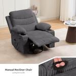 Compact Swivel Recliner Chair with Massage & Heat