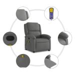 Dark Grey USB Massage Recliner Chair, Adjustable