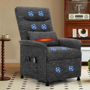 Heated Vibration Recliner Chair with Adjustable Back