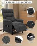 Heated Vibration Recliner Chair with Adjustable Back