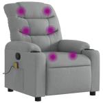 Light Grey Adjustable Massage Recliner with USB Vibration