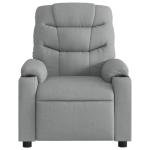 Light Grey Adjustable Massage Recliner with USB Vibration