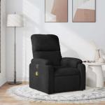 Adjustable Black Microfiber Massage Recliner Chair