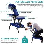 Pazidom Portable Height Adjustable Massage Chair, Blue