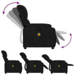 Adjustable Black Microfiber Massage Recliner Chair