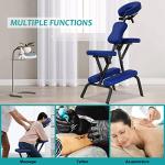 Pazidom Portable Height Adjustable Massage Chair, Blue