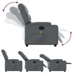 FWIKDUN Modern Massage Recliner Chair Grey with Adjustable Armrests and Footrests, Built-in Cup Holders and Massage Functionality, Compact Size for Living Room or Bedroom, Faux